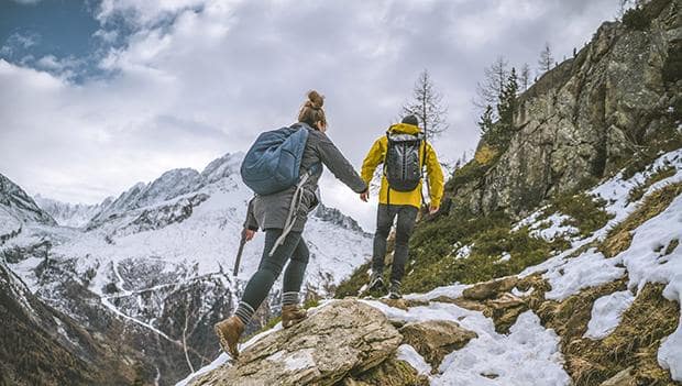 Backpacking Alps Winter
