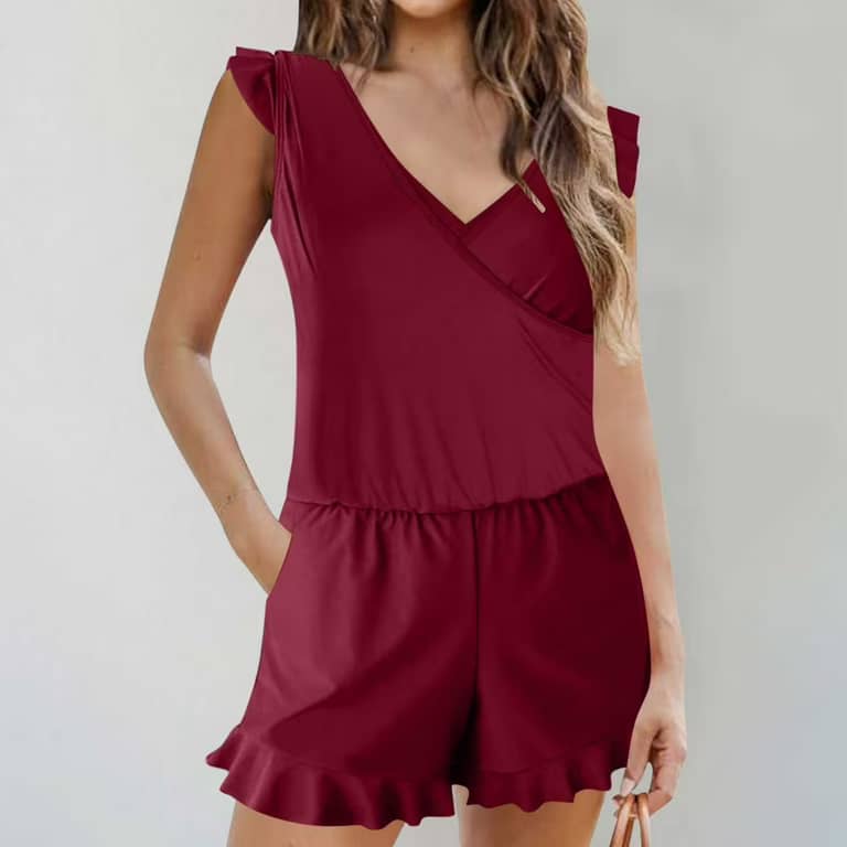 Swim Romper With Built in Bra