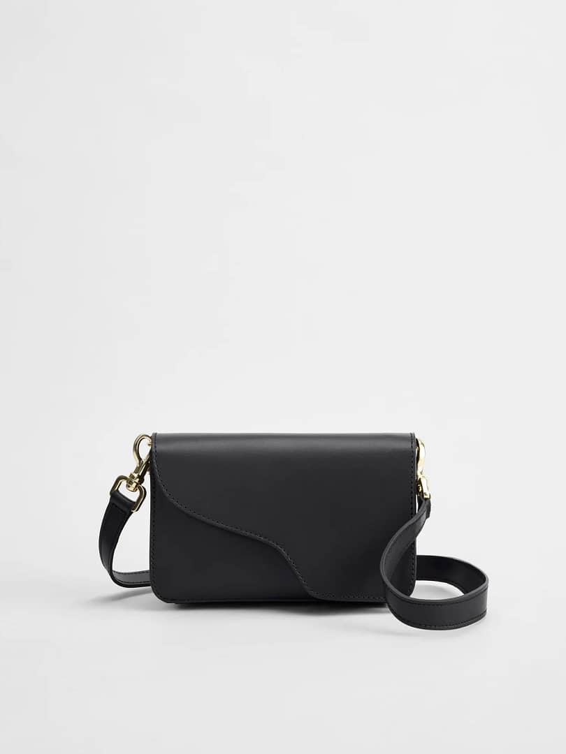 Black Leather Shoulder Bag